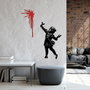 Wallity Banksy Metal 09 Escultura de pared negra